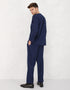 BAJU MELAYU PESAK MEGAT R/FIT (NAVY BLUE)